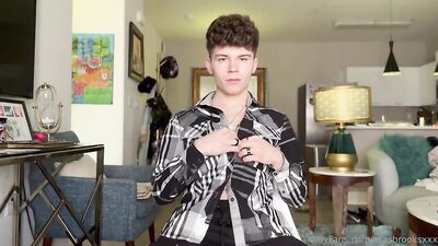 Silas Brooks Strips and jerks his big cock