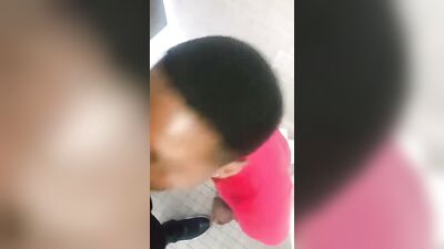 Black Teen BBC Boys Porn: Restroom Stall Splash!