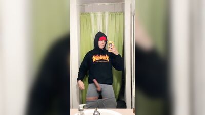Selfie Boy Porn Works Up A Precum Drip Again By Jacking Off Harder!