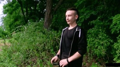 Gay Porn Twink Cash Fuck in Public!