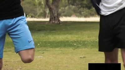 The Boys Fit in Public Park - Frisky Gay Porn