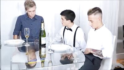 Drunkin Gay Boys Threesome Porn Party - Action Group Sex!