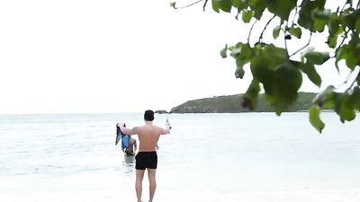 Poolside Twinks Gay Porn JBS Threesome Sex - Hardcore Action on the Beach!