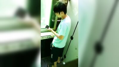Asian Toilet Wank Boys Porn Revisited - Cum Shots Solo Delight