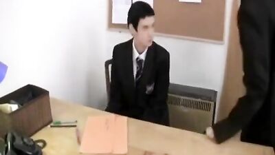 Young British Student Sucks after Class with Boys in Gay Porn