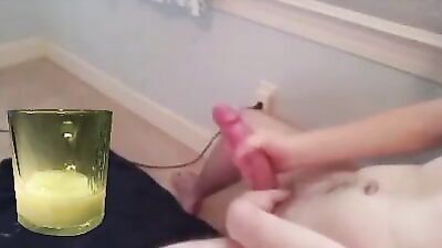 34 Cumshots From A Glass - Orgasmic Twink Porn!