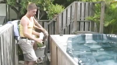 Gay Porn Twinks of the 2000`s Hot-Tub Action Public Outside