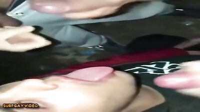 Gay Porn Triple Cum Boys - Three Solo Men in Bed