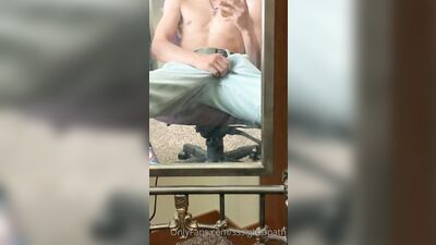 Reflecting on Desires: Dark-haired Twink Cums in Gay Cam Porn