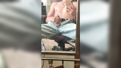 Reflecting on Desires: Dark-haired Twink Cums in Gay Cam Porn