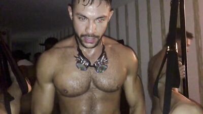 Fantasy Orgy: Sweaty Muscle Gods Devouring Twink Porn Stars!