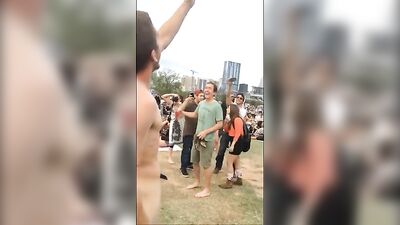 Reggae Fest Naked Guy Police Web-Cam!