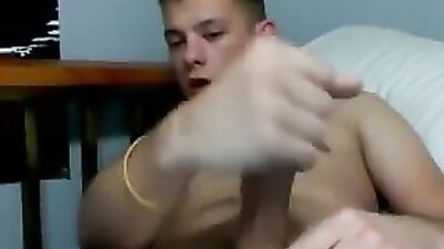 Stroking My Cock - Watching Gay Boys Play with Their Pussy Online