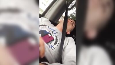 Cumming in the Car with Finger Action - Getting Fingered While Jacking Boys Porn