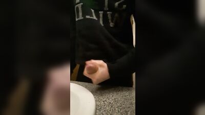 Bathroom Big Cum Load Gay Teen Porn - Public Outside Solo!