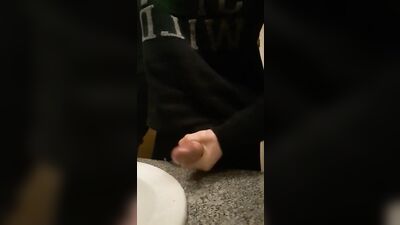 Bathroom Big Cum Load Gay Teen Porn - Public Outside Solo!