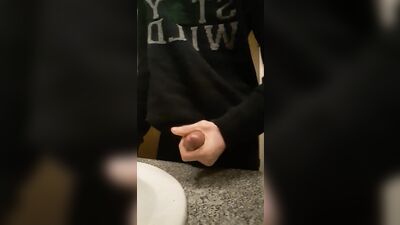 Bathroom Big Cum Load Gay Teen Porn - Public Outside Solo!