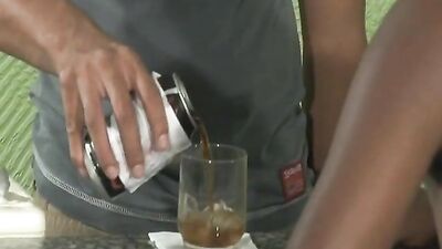 The Horse Hung Bartender Fucks Another Black Ass Boy in Interracial Bareback Cum Shots