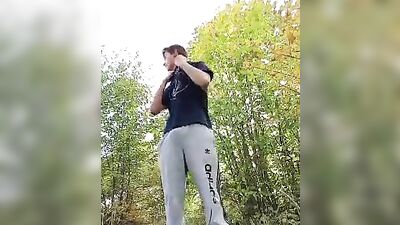 Young Man Cums in Natures Gay Porn Paradise!