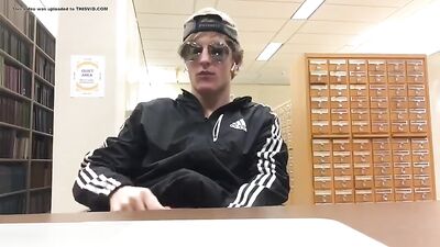 Exhibitionist in the Library - Risky Public Jerk Off