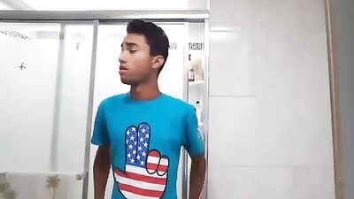 Latino Twink Jerks - Steamy Bathroom Encounter!