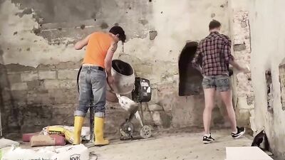 Work Break Twinks Gay Porn: Bareback Action