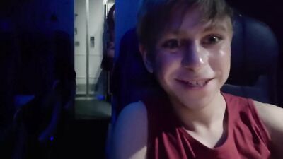 Flight Fetish Handjob: Jerking Off with Young Gay Teens