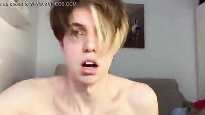 Russian Boy Solo Wanking in Porn Heaven!