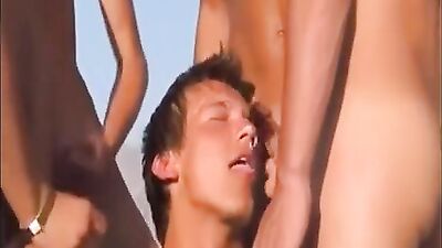 Sand Cocks: Group Orgy Bareback Oral Public Outdoor Porn!