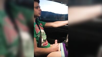 Gay Porn Cutie Jerks in Car - Hardcore Action Amateur Video!