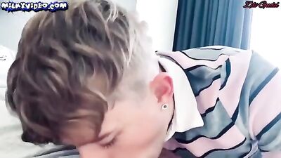 Cute Amateur Boys Giving Blowjobs and Taking Deep Throats - Gay Porn Oral Action