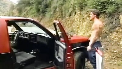 Matt Miller Goes for a Drive & Cum Shots Solo - The Ultimate Roadside Wank!