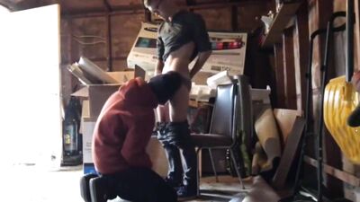 In a Garage Web-Cam Heat: Gay Porn Action!