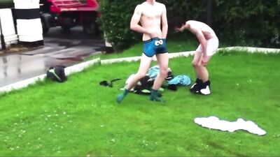 Wet and Wild Twinks - Joe and Leons Cricket Field Adventure