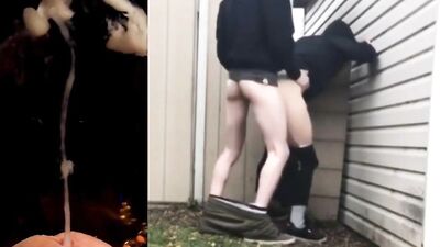 Ficken auf dem Hinterhof: Twinks in Hardcore Gay Porn Action