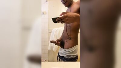 Watching some boys in the bathroom - hardcore gay porn action!