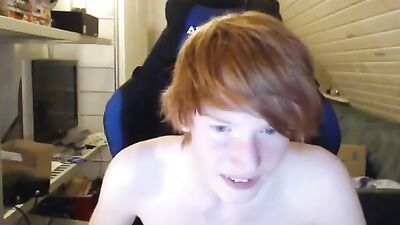 Gay Porn Video with Danish Redhead Viking Bi Boy - Webcam Show!