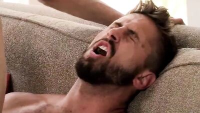 Gay Teen Bareback Thigh Massage with Step-Dad Porn