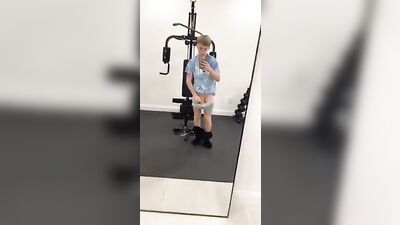 Gym Teens Monstrous Cock Gets Pounded in the Shower