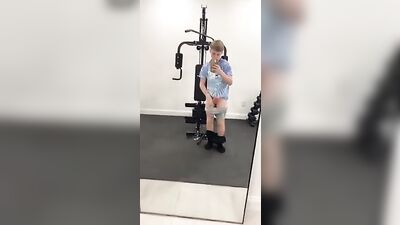 Gym Teens Monstrous Cock Gets Pounded in the Shower