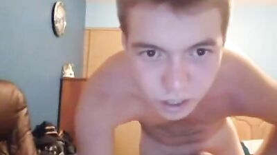 College Twink Porn Doing A Show: Hardcore Gay Action!