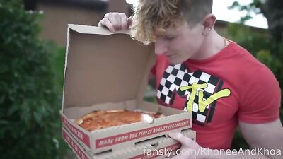 Tipping The Pizza Boy With Raw Hard Sex has been reincarnated as an interracial bareback group sex adventure with amateurs of Asian descent. Get ready for anal action like never before!