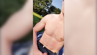 Muscle Ginger Outdoor Cum-Up!