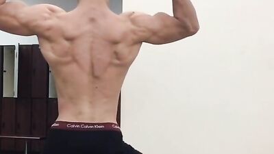 Hispanic Latino Muscle Flexing in the Locker Room - Boys Porn