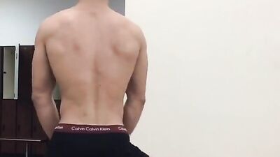 Hispanic Latino Muscle Flexing in the Locker Room - Boys Porn