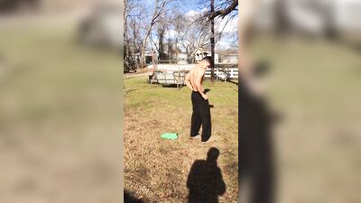 Latino Muscle Boy Exposes His Sexy Body in the Great Outdoors!