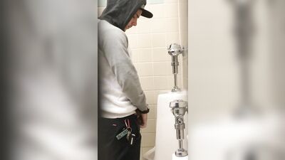 Hardcore Urinal Spy Cam Caught Porn - Big Dick Action!