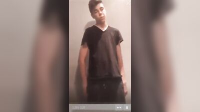 Young Uncut Cock Stripper: Amateur Big Dick Solo Show!