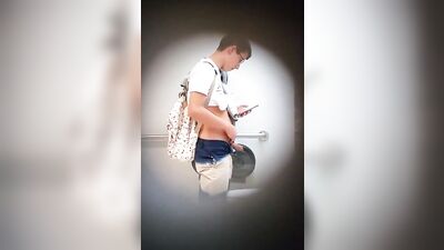 Gay Library Lust - Caught in the Mens Room!