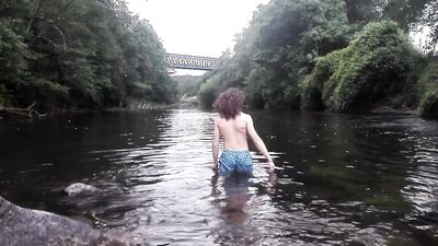 Outdoor Cumming Swim Buddies - Gay Porn